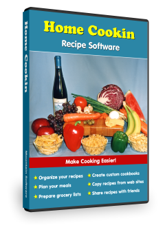 DVD Case of Home Cookin Recipe Software