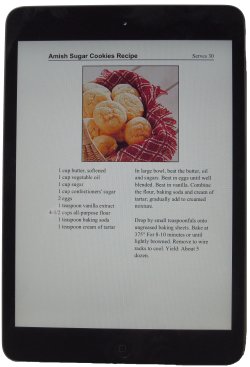 Home Cookin Recipe on the iPad mini