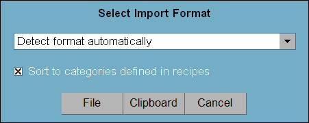 Import Screen